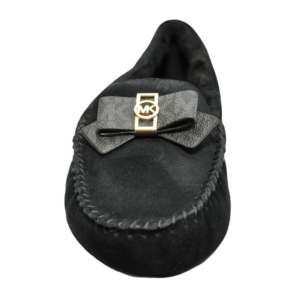 Michael Kors ERICA Faux Fur/Suede Slipper Loafer Moccasins Black 6/6.5/7/7.5/8/9 - Picture 2 of 6